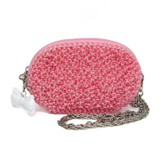 Anteprima Ribbon Women's Wire Pouch,Shoulder Bag Pink - Picture 1 of 12